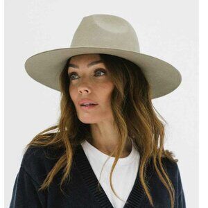 Gigi Pip Emma Wide Brim Fedora in Sage M/L